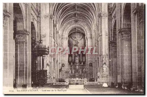 Ansichtskarte AK Sainte Anne d Auray Interieur de la Basilique Orgue