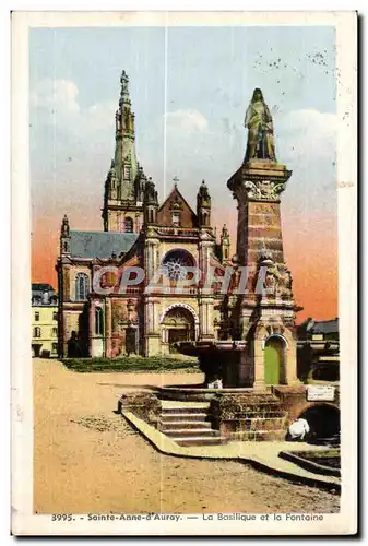 Cartes postales Sainte Anne d Auray La Basilique et la Fontaine