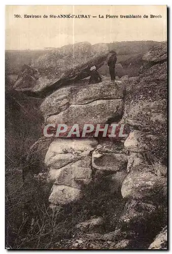 Ansichtskarte AK Sainte Anne d Auray La Pierre tremblante de Brech Environs Folklore Costume