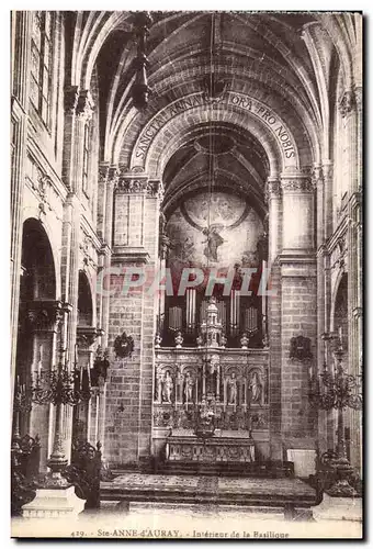 Cartes postales Sainte Anne d Auray Interieur de la Basilique Orgue