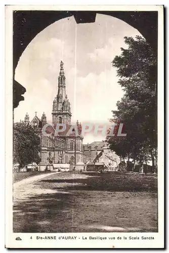 Cartes postales Ste Anne d Auray La Basilique vue de la Scala Sancta