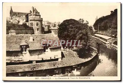 Cartes postales Vannes La Garenne et Tour du Connetable