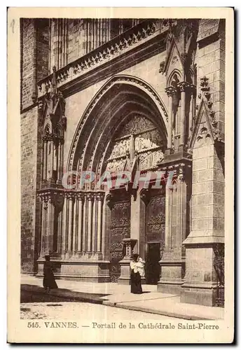 Ansichtskarte AK Vannes portail de la cathedrale saint pierre