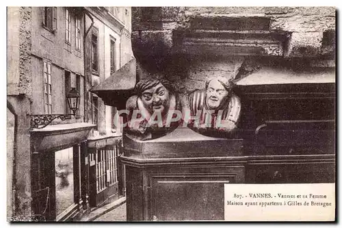 Cartes postales Vannes vannes et sa femme maison ayant appartenu   gilles de bretagne