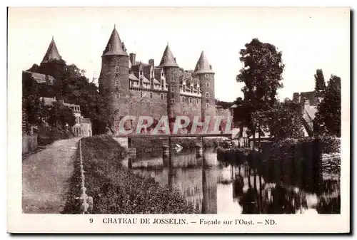 Cartes postales Chateau De Josselin Facade sur I Oust