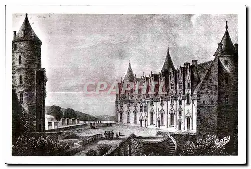 Ansichtskarte AK Josselin (Morbihan) Le Chateau d apres une vieille gravure