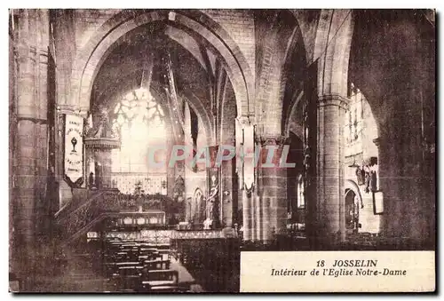 Cartes postales Josselin Interieur de l Eglise Notre Dame