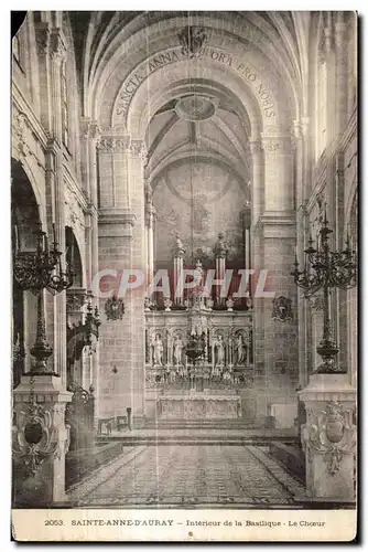 Ansichtskarte AK Sainte Anne D Auray Interieur de In Basilique Le Choeur Orgue