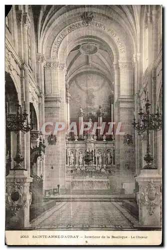 Cartes postales Sainte Anne D Auray Interieur de In Basilique Le Choeur Orgue