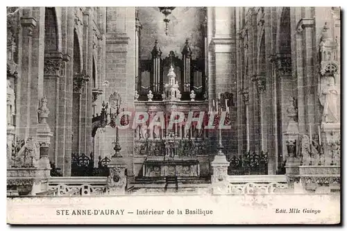 Ansichtskarte AK Ste Anne D Auray Interieur de la Basilique Orgue