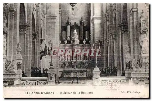 Cartes postales Ste Anne D Auray Interieur de la Basilique Orgue
