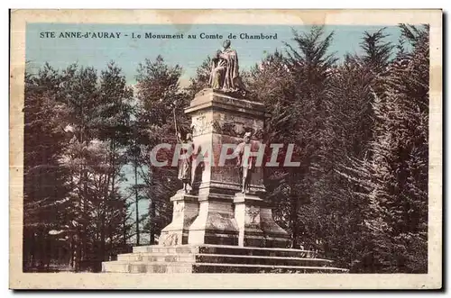 Cartes postales Sainte Anne d Auray Le Monument au Comte de Chambord