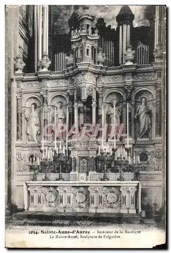 Ansichtskarte AK Sainte Anne d Auray Interieur de Ia Basilique Le Maitre Autel Seulpture de falguiere Orgue