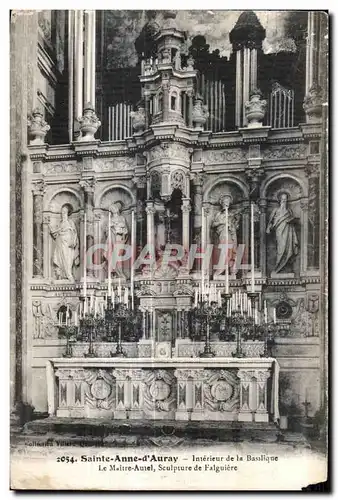 Cartes postales Sainte Anne d Auray Interieur de Ia Basilique Le Maitre Autel Seulpture de falguiere Orgue