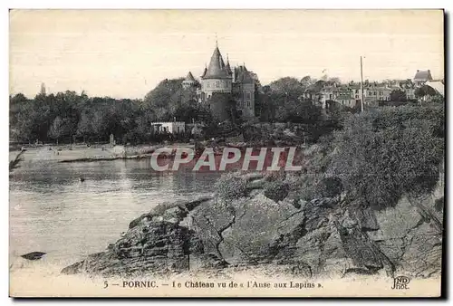 Cartes postales Pornic Le Chateau vu de I Anse aux Lapins