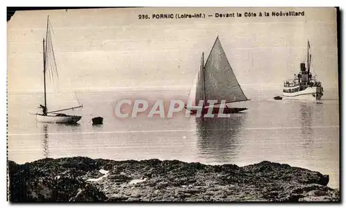 Ansichtskarte AK Pornic (Loire-Inf ) Devant la Cote a la Noeveillard Bateaux