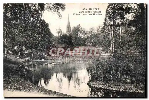 Cartes postales Nantes Jardin des Plantes Plece d eau des Grottes