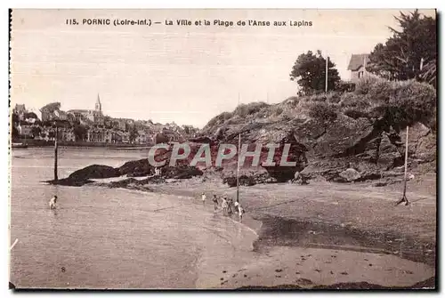 Ansichtskarte AK Pornic (Loire-Inf ) La Ville et la Plage de l Anse aux Lapins