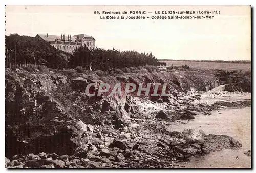 Cartes postales Environs de Pornic Le Clion sur Mer (Loire-Inf ) La Cote a la Josellere College Saint Joseph sur