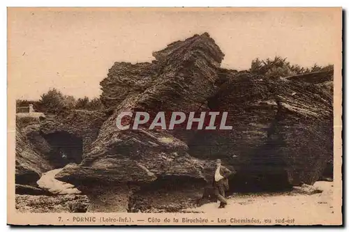 Cartes postales Pornic (Loire inf) Cote de la Birochere Les Cheminees au sud est