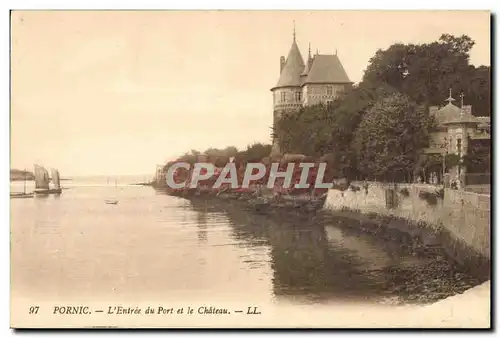 Cartes postales Pornic L Entree du Port et le Chateau