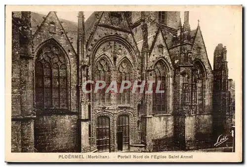 Cartes postales Ploermel (Morbihan) Portail Nord de I Eglise Saint Armel