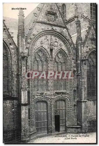 Cartes postales Ploermel Portail de I Eglise (Cote Nord)