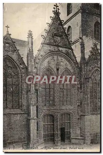 Ansichtskarte AK Ploermel Eglise Saint Armel Portail nord