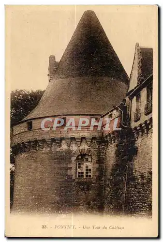 Ansichtskarte AK Pontivy Une Tour du Chateau