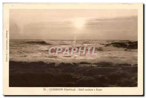 Ansichtskarte AK Quiberon (Morbihan) Soleil couchant a Kerne