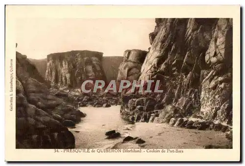 Cartes postales Quiberon (Morbihan) Couloirs de Port Bara