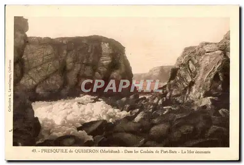 Ansichtskarte AK Quiberon (Morbihan) de Presquile Dans les Couloirs De Port Bara