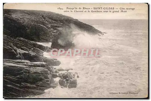 Ansichtskarte AK Presqu ile de Rhuys Saint Gildas Cote Sauvage Cntre Je Charnial et le Goacheux sous le Grand Mon