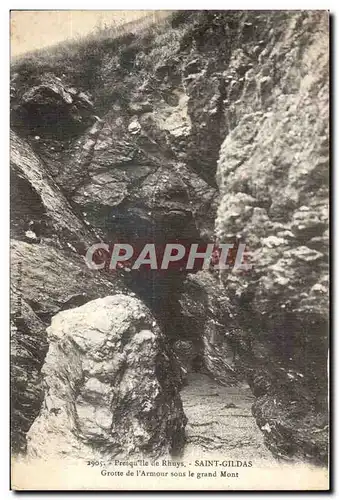 Cartes postales Saint Gildas Presqu ile de Rhuys Grotte de L Armour Sous le Grand Mont