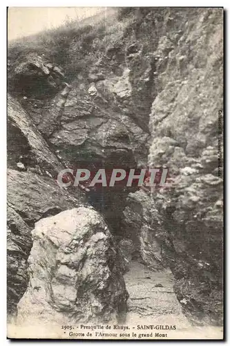 Cartes postales Saint Gildas Presqu ile de Rhuys Grotte de L Armour Sous le Grand Mont