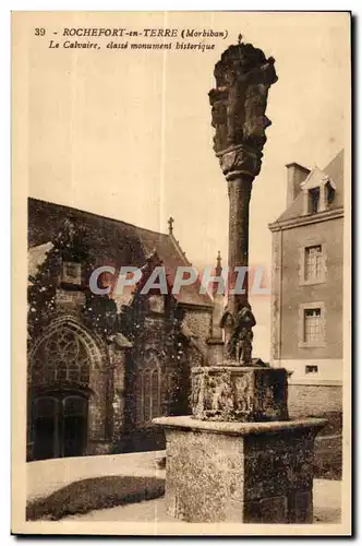 Cartes postales Rochefort en Terre (Morbiban) Le Calvaire Classe Monument bistorique