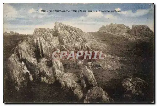 Cartes postales Rochefort en Terre (Morbihan) Un sommet rocheux