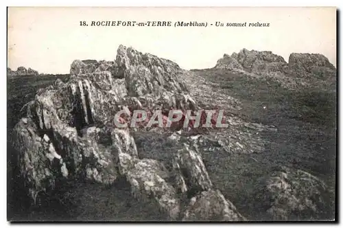 Cartes postales Rochefort en Terre (Morbihan) Un sommet rocheux