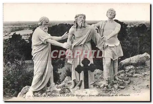 Cartes postales Calvaire de Pontchateau (X Station) Jesus et depouille de