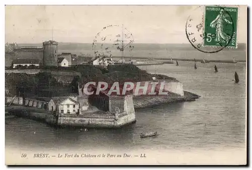 Cartes postales Brest la fort du chateau et la parc au duc