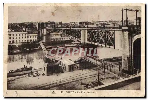 Cartes postales Brest le pont national