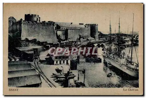 Cartes postales Brest le chateau Bateau