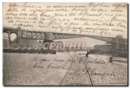 Cartes postales Brest le pont tournant