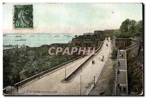 Cartes postales Brest la rade et le cours d ajot