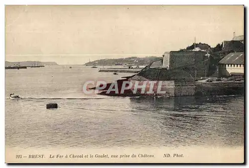 Ansichtskarte AK Brest le fer a cheval et la goulet vue prise du chateau