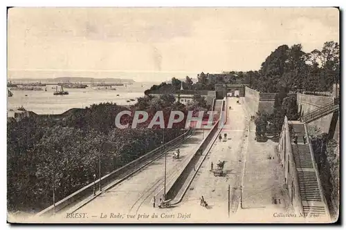 Cartes postales Brest la rade vue prise du cours dajot