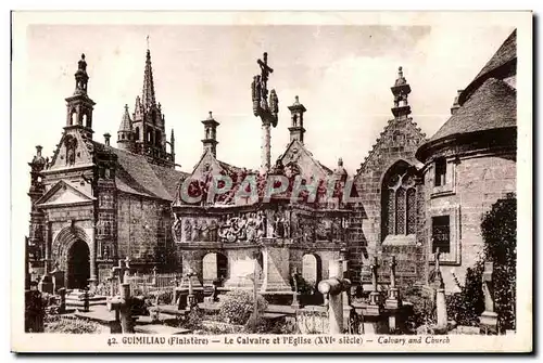 Cartes postales Guimiliau (Finistere) Le Calvaire et l Eglise (XVI siecle) Calvary and cburcb)