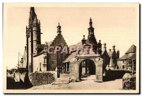 Ansichtskarte AK Guimiliau (finistere) L Eglise et le Cimetiere (Ensemble architectaral caracteristique de l art