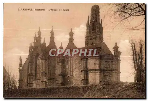 Cartes postales Lampaul (Finistere) L Abstde et l Eglise