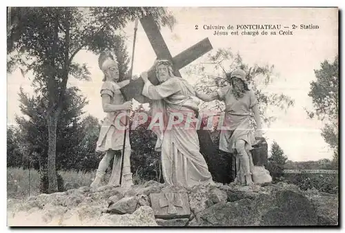 Cartes postales Calvaire de Pontchateau Jesus est charge de sa Croix